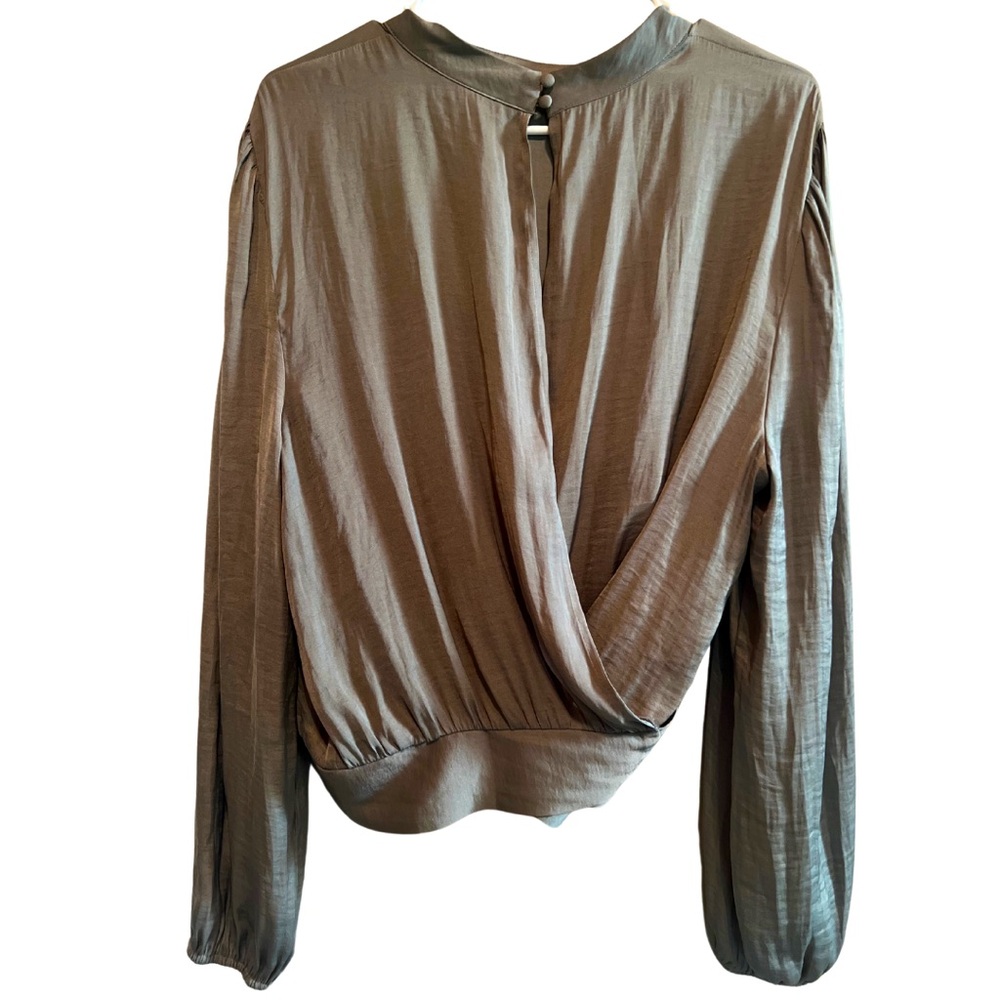 BAR III Open Back Wrap Blouse Size XXL